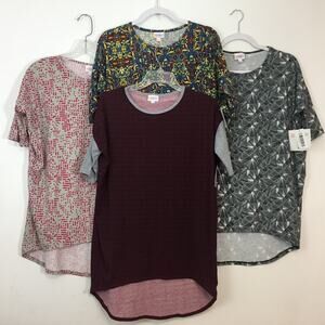 (Ma) Lularoe Irma Top Womens Size XXS High Low Oversize Cottagecorp Lot of 4